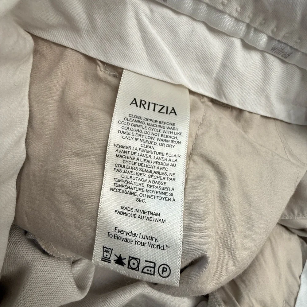 NWT Aritzia The Effortless Pant Linen Natural Ecru 0 Short
